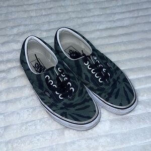 Vans Green and Black Tie Dye Shoes